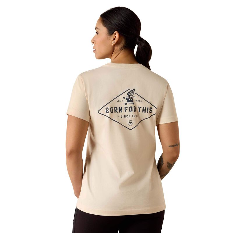 Ariat Women's Rebar Cotton Strong Anvil Logo Short Sleeve Tee - Whisper Pink
