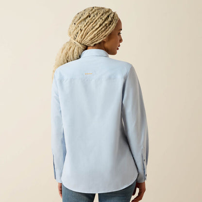 Ariat Women's Rebar Tough 360 Airflow Durastretch Long Sleeve Work Shirt Subdueb Blue