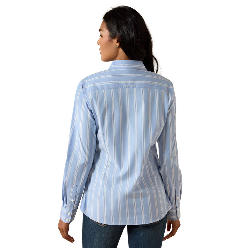Ariat Women's Team Kirby Long Sleeve Shirt Ashleigh Blue Strip