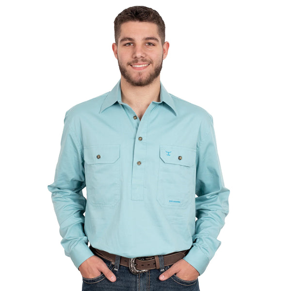 Just Country Cameron 1/2 Button Work Shirts REEF