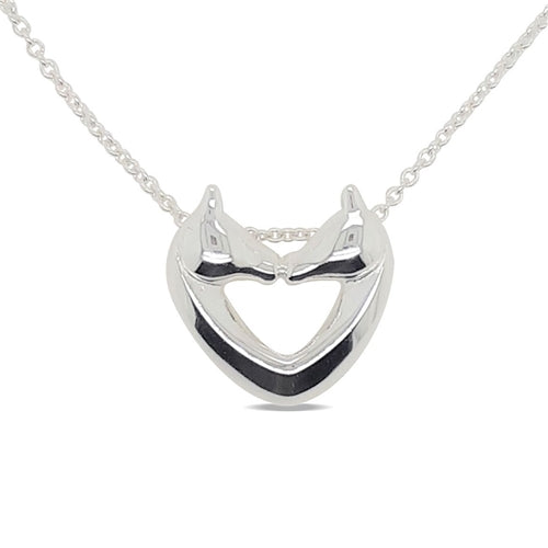 MCJ Sterling Silver Two Horse Pendant