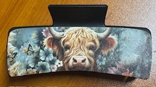 Stylish Western Cowboy Highland cattle Style Hair Clips