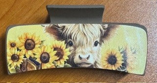 Stylish Western Cowboy Highland cattle Style Hair Clips