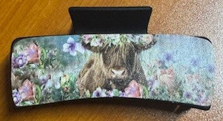 Stylish Western Cowboy Highland cattle Style Hair Clips