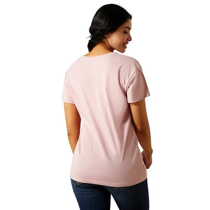 Ariat Ladies Early to Rise Short Sleeve Tee - Dusty Pink