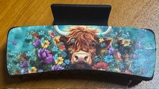 Stylish Western Cowboy Highland cattle Style Hair Clips
