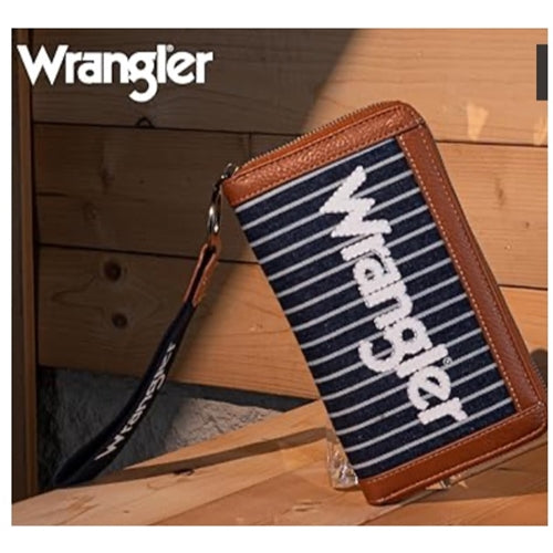 Wrangler Logo Wallet/Wristlet -Navy