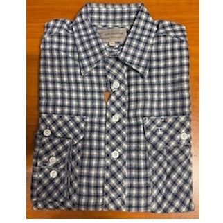 Just Country Cameron Flannel - 1/2 Button - Grey/Navy/White