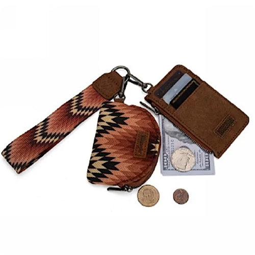 Wrangler Nevada Dual Pouch Wristlet - Brown
