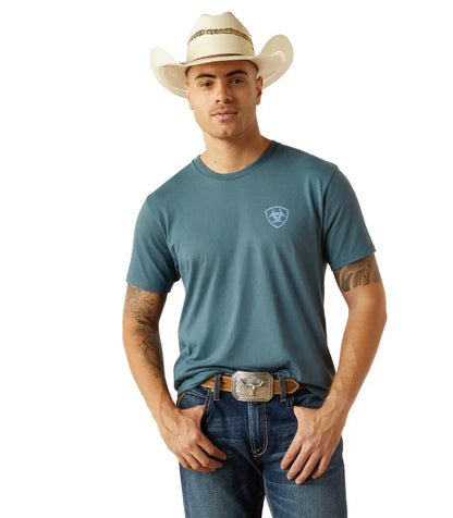 Ariat Men's Puebla SS Tee - Lagoon Green