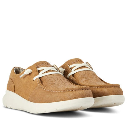 Arait Ladies Hilo Tan Floral Emboss