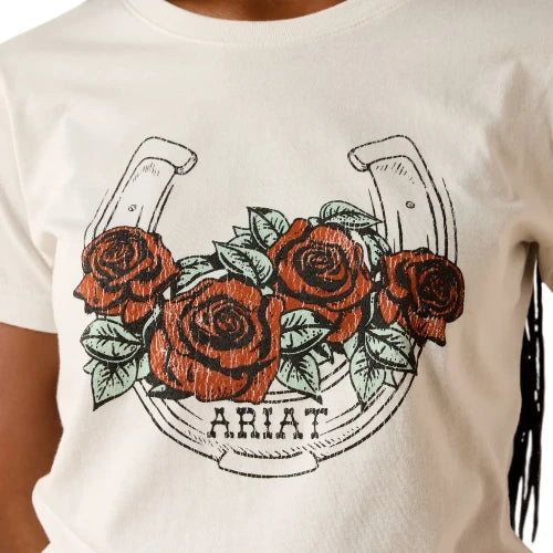 Ariat Women's Vintage Rose Short Sleeve Tee - Natural