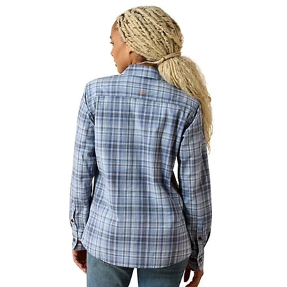 Ariat Women's Rebar Made Tough Durastretch Long Sleeve Work Shirt Coastal Fjord
