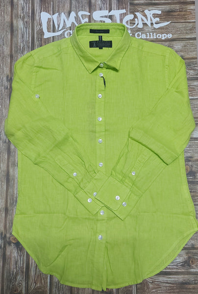 Pilbara Ladies Linen L/S Shirt - Citrus