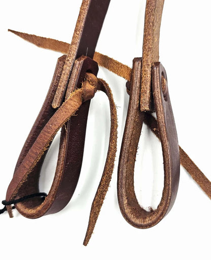 Harness Leather Split Reins - 7ft - Smooth Like Cactus