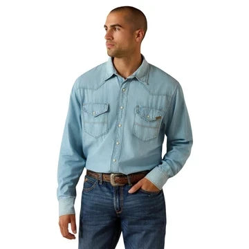 Ariat Men's Classic Cowboy Denim Long Sleeve Shirt Brody