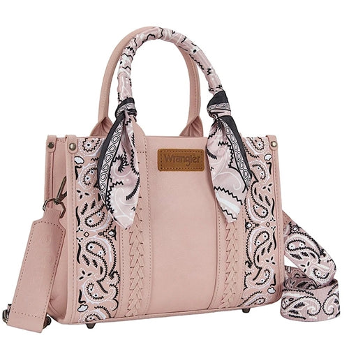 Wrangler Paisley Crossbody Tote Bag - Pink