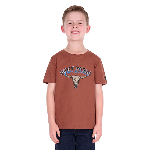 Pure Western Boy's Chris Short Sleeve Tee - Rust
