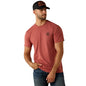 Ariat Men's Banner Badge Short Sleeve Tee - Adobe Heather