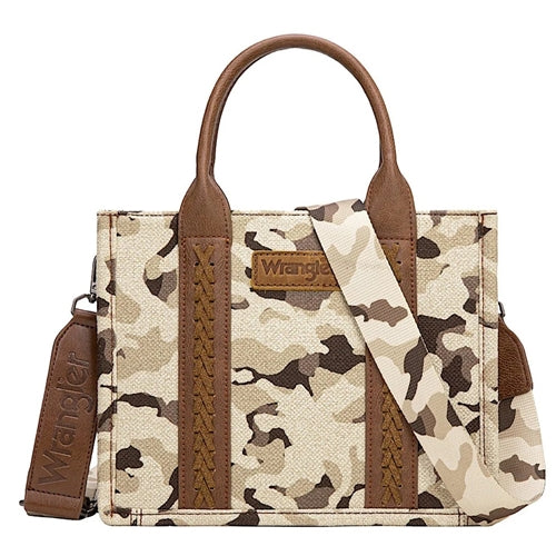 Wrangler Camo Print Crossbody Bag - Tan