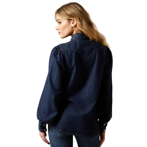 Ariat Women's Puff Sleeve Denim Shirt