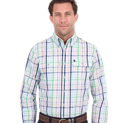 Thomas Cook Men's Louie 2PKT Long Sleeve Shirt - Green/ Multi
