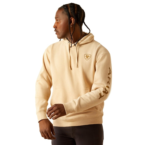 Ariat Men's Logo Hoodie Tan Heather