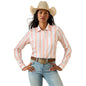 Ariat Women's Kirby Long Sleeve Peach Amber Stripe Shirt