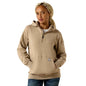 Ariat Women's Rebar Lightweight Log 1/2 Hoodie Oatmeal Heather / Whisper Pink