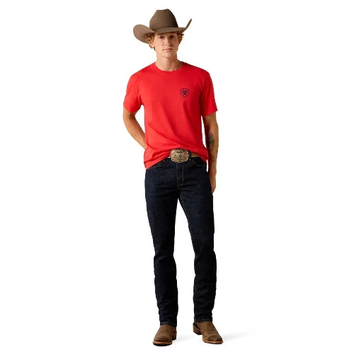 Ariat Men's Chinelos Hex Mars Red Classic Fit T-Shirt
