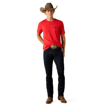 Ariat Men's Chinelos Hex Mars Red Classic Fit T-Shirt