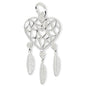 MCJ Sterling Silver Heart Catcher with chain