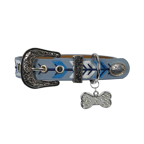 Pure Western Kaira Dog Collar - Blue