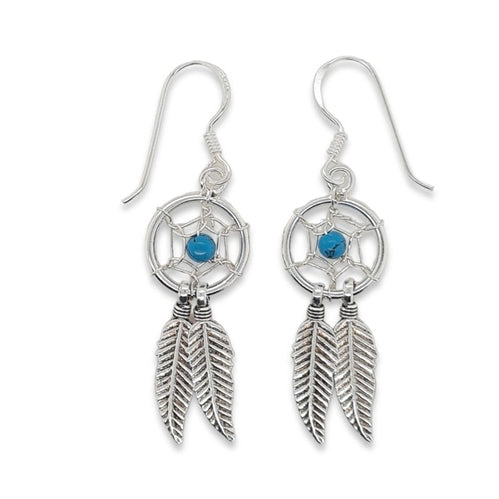 MCJ Sterling Silver Dream Catcher Turquoise