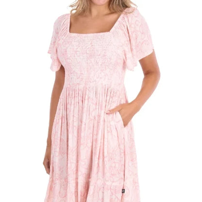 Pure Western Women's Sara Short Sleeve Dress - Cream