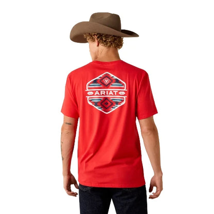 Ariat Men's Chinelos Hex Mars Red Classic Fit T-Shirt