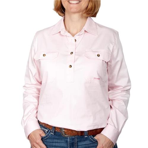 JUST COUNTRY Jahna Ladies Work Shirt Pink