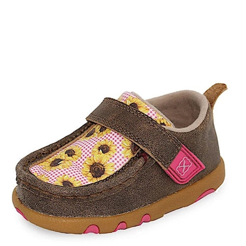 Twisted X INFANT Casual Mocs - Bomber / Sunflower / Pink