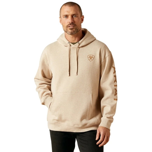 Ariat Men's Logo Hoodie - Oatmeal Heather