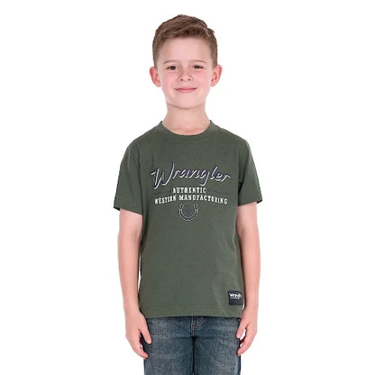 Wrangler Boy's William Short Sleeve Tee - Cypress