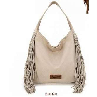 Wrangler Shiloh Fringe Studded Bag - Beige