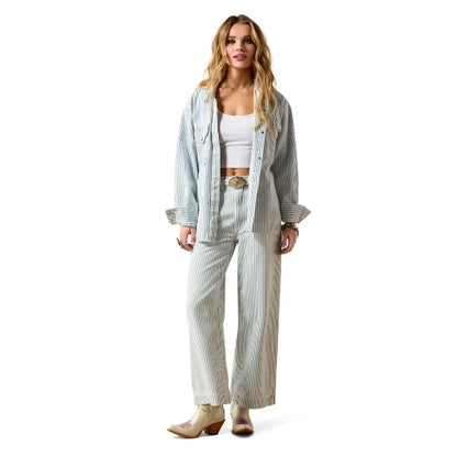 Ariat Women's Denim Shirt Jacket - Denim Stripe