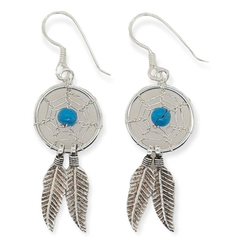MCJ Sterling Silver Dream Catcher Blue