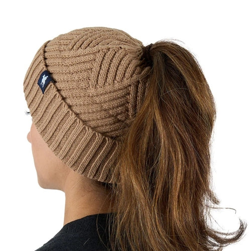 Thomas Cook Naomi Ponytail Beanie - Camel