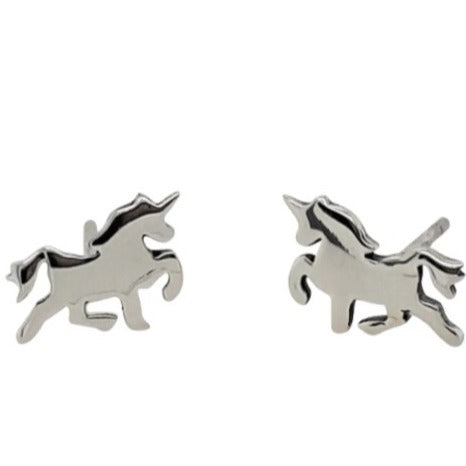 MCJ Sterling Silver earrings S/S Unicorn Studs
