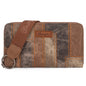 Wrangler Denim Patchwork Wallet - Brown