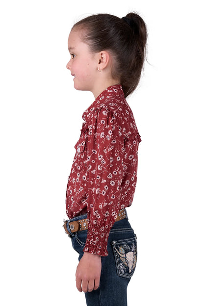 Pure Western Girls Tahnee L/S Shirt - Rust