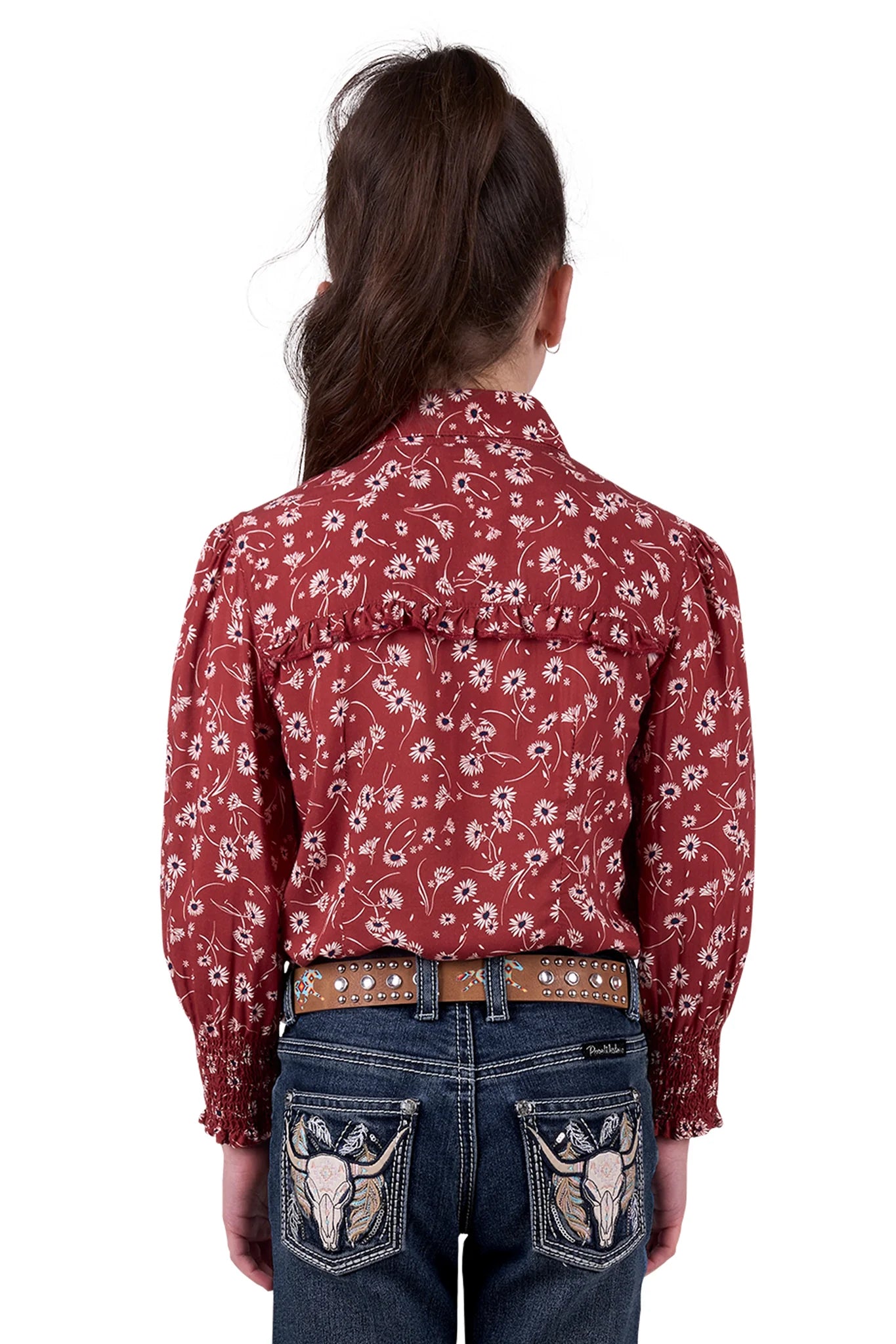 Pure Western Girls Tahnee L/S Shirt - Rust