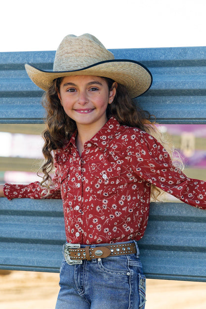 Pure Western Girls Tahnee L/S Shirt - Rust