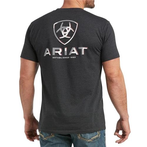 Ariat Glitch Tee Charcoal Heather